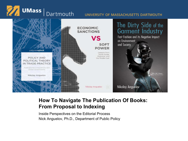 how to navigate the publication of books from proposal to