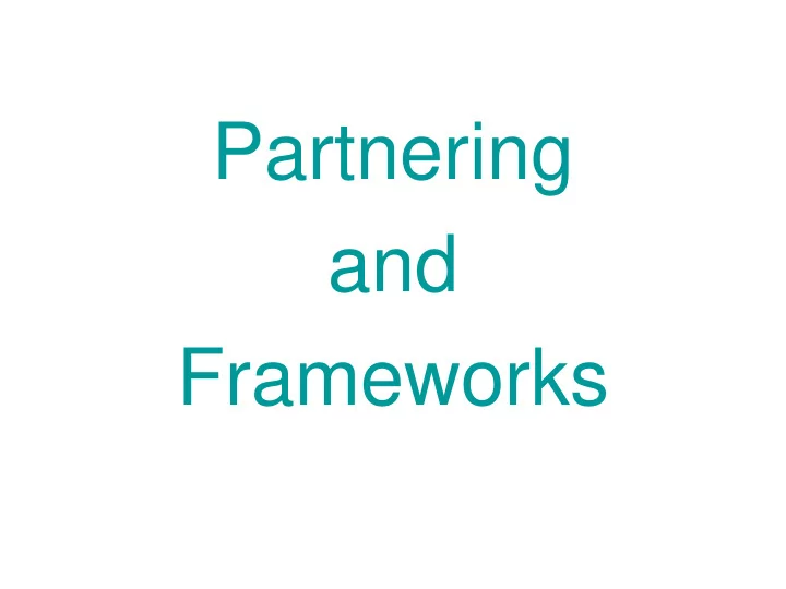 partnering