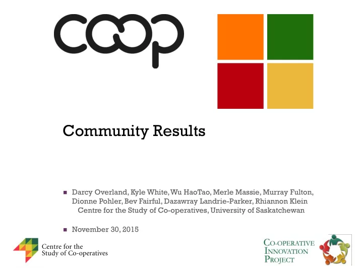 community results