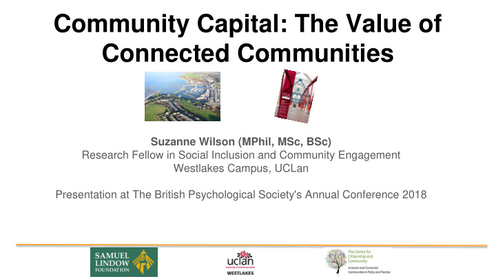 community capital the value of connected communities