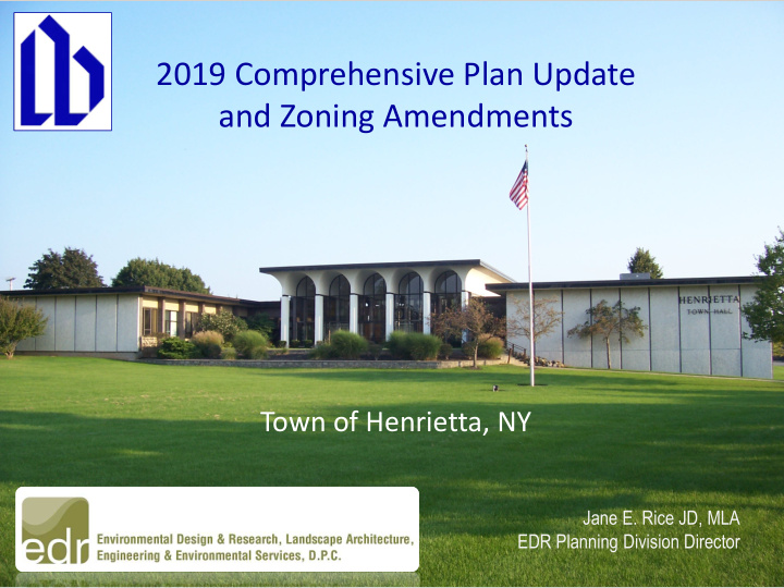 2019 comprehensive plan update and zoning amendments