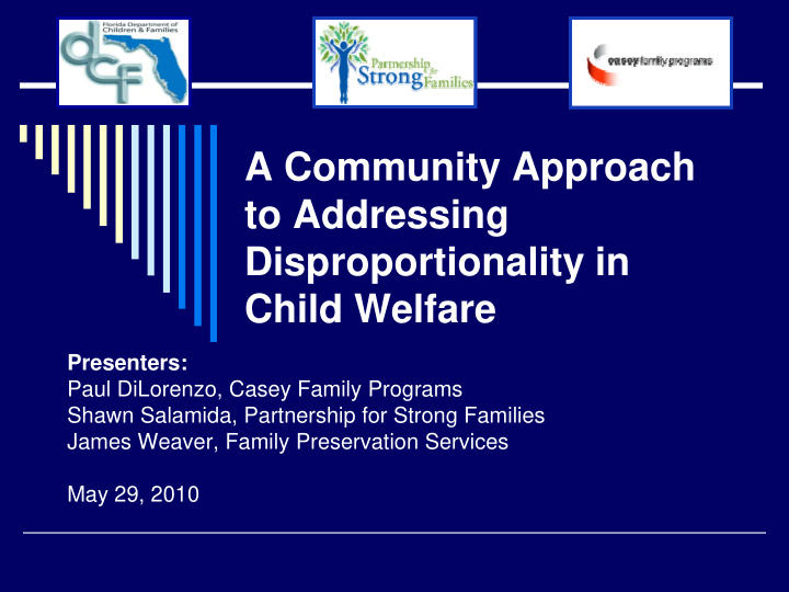 a community approach to addressing disproportionality in