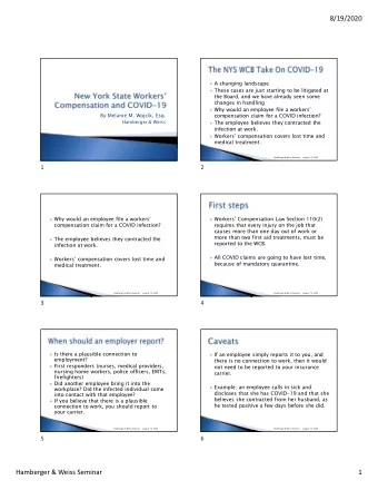 8/19/2020  A changing landscape  These cases are just starting to be litigated at  the Board,