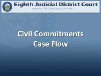 Civil Commitments  Case Flow  Filing a New Petition/CMO Process  Petition Filed  Hearing Set  CMO