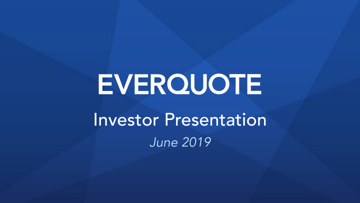 investor presentation