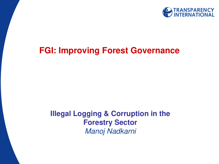 fgi improving forest governance