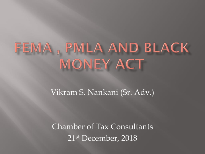 chamber of tax consultants 21 st december 2018 contents