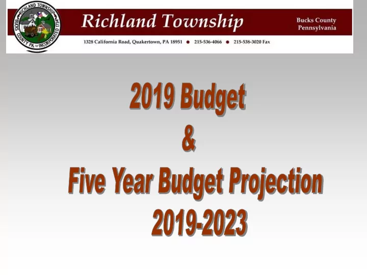 2019 budget background