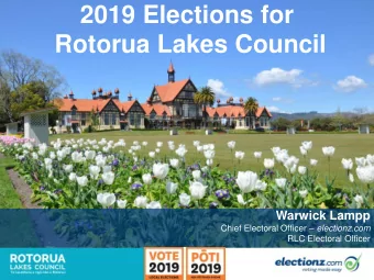 Rotorua Lakes Council  Warwick Lampp Chief Electoral Officer  electionz.com  RLC Electoral