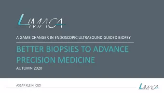 PRECISION MEDICINE  AUTUMN 2020  ASSAF KLEIN, CEO  DISCLAIMER  IMPORTANT NOTICE  This presentation