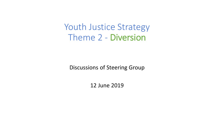 youth justice strategy