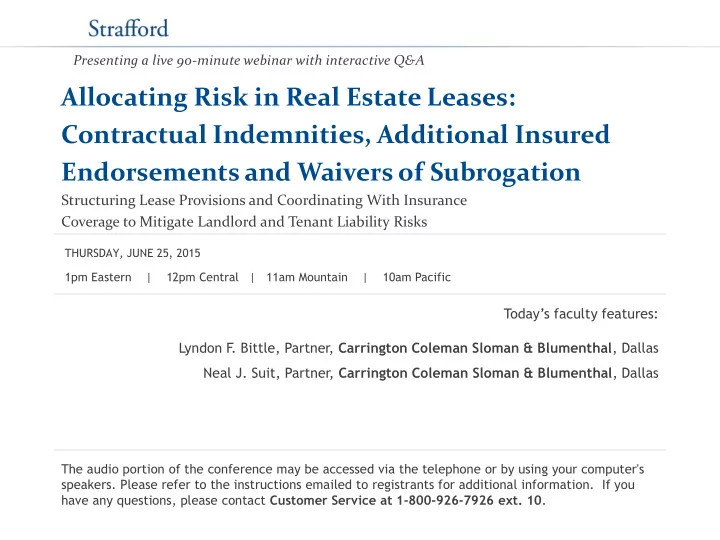 allocating risk in real estate leases contractual