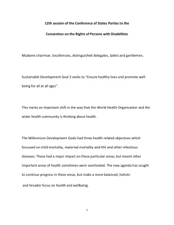 12th session of the Conference of States Parties to the  Convention on the Rights of Persons with