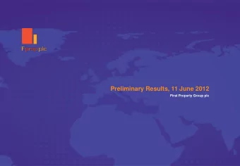 Email jeremy.barkes@fprop.com  Phone +44  20 7340 0270  Prelims 2012  Table of Contents