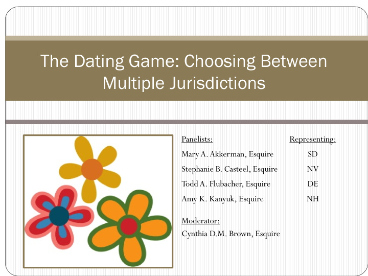 the dating game choosing between multiple jurisdictions