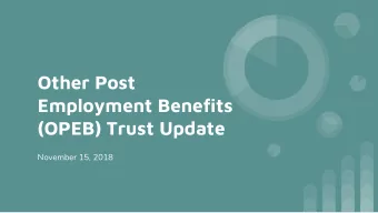 Other Post  Employment Benefits  (OPEB) Trust Update  November 15, 2018  CESA 6 Consortium  49