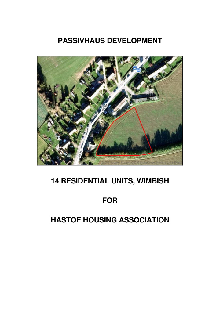 passivhaus development 14 residential units wimbish for