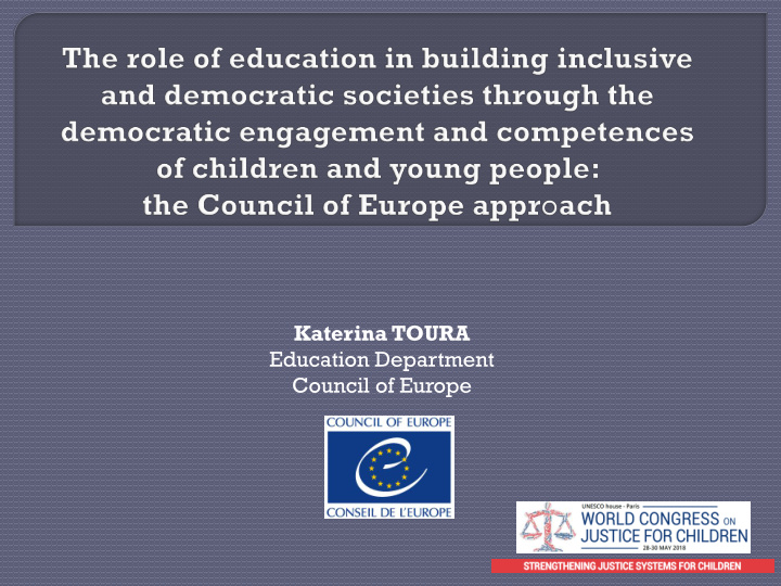 katerina toura education department council of europe