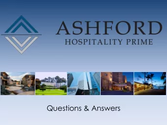 Questions &amp; Answers  Certain Disclosures  In keeping with the SEC's &quot;Safe Harbor&quot;