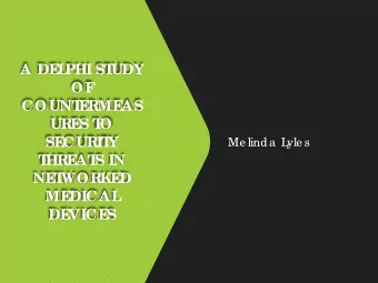 A DE  L  PHI ST  UDY  OF  COUNT  E  RME  AS  URE  S T  O  SE  CURIT  Y  Me linda  L  yle s  T  HRE