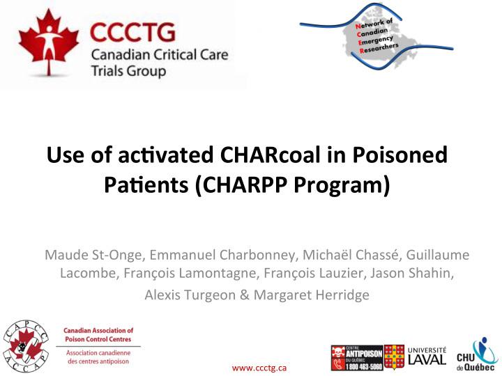 use of ac vated charcoal in poisoned pa ents charpp