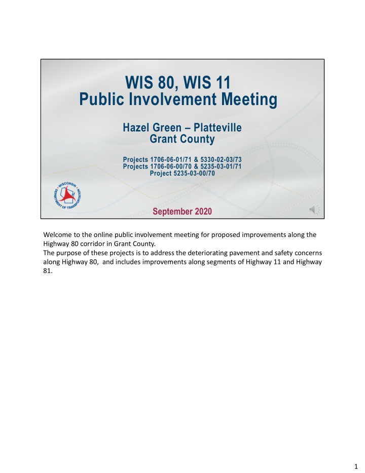 wis 80 wis 11 public involvement meeting