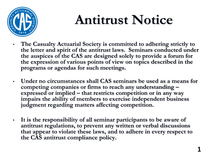 antitrust notice