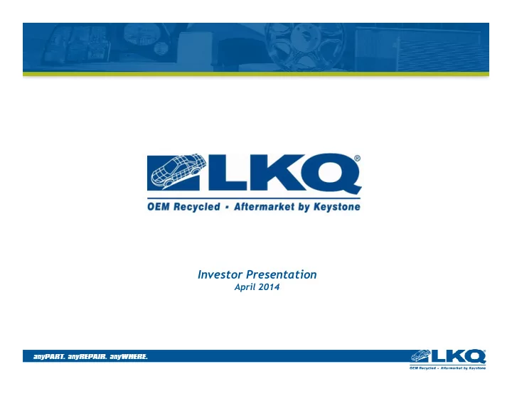 investor presentation