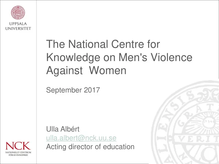 the national centre for