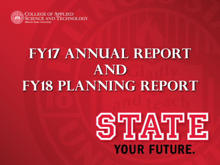 fy18 planning report who we are