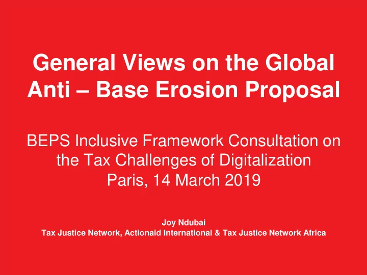 general views on the global