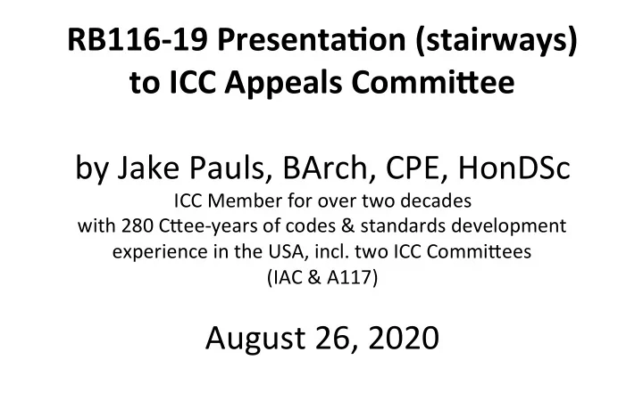 rb116 19 presenta on stairways to icc appeals commi ee
