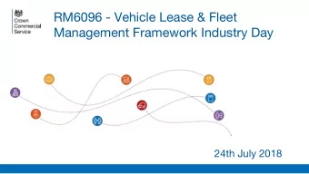 Management Framework Industry Day  24th July 2018  Agenda  Item  1  Registration  2  Housekeeping
