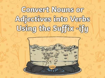 amplify  solidify  glorify  However, sometimes  Root words that Many  ify suffix  we need to