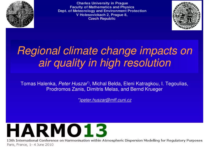 regional climate change impacts on regional climate