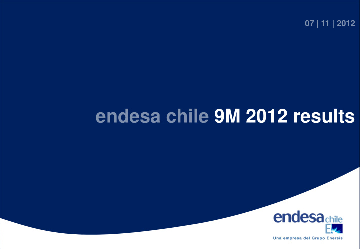 endesa chile 9m 2012 results