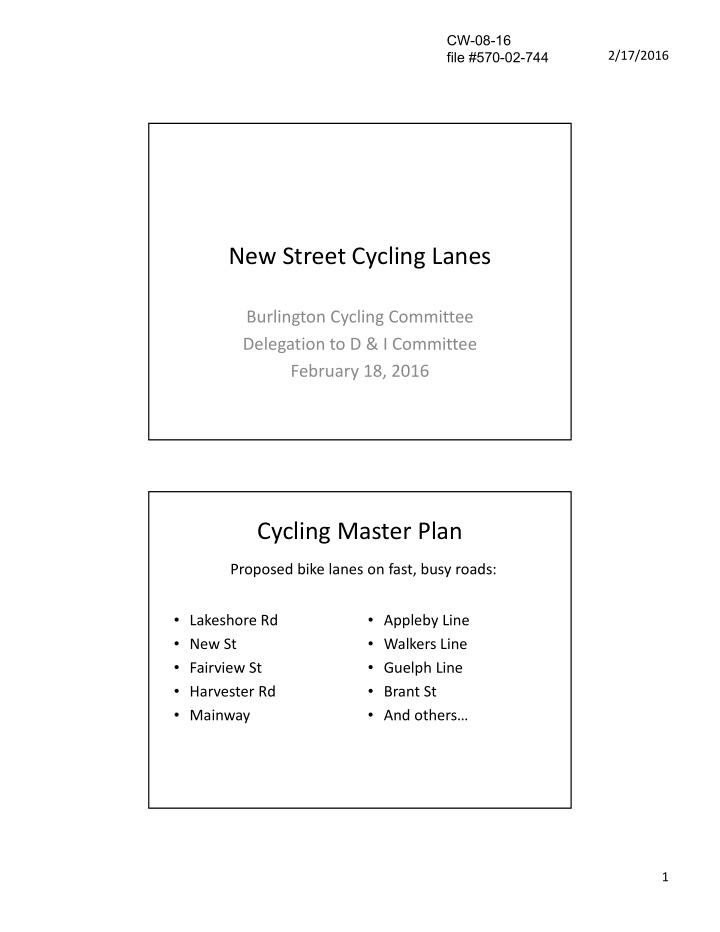 new street cycling lanes