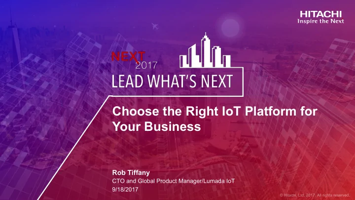 choose the right iot platform for your business