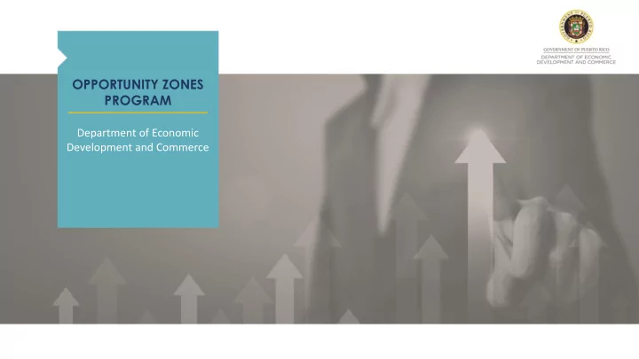 opportunity zones program