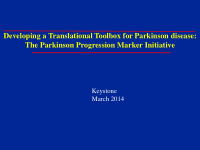 developing a translational toolbox for parkinson disease