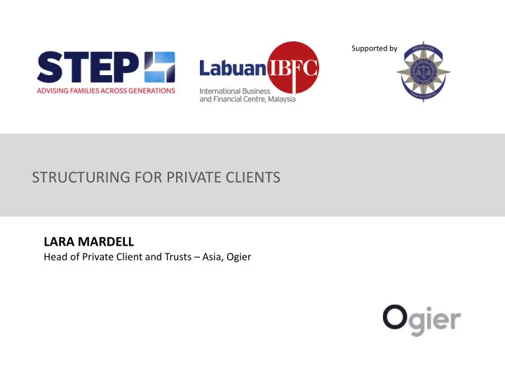 structuring for private clients