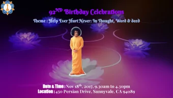 92 ND Birthday Celebrations  Theme : Help Ever Hurt Never: In Thought, Word &amp; deed Date &amp;