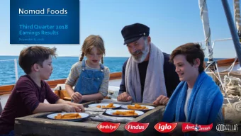 Third Quarter 2018  Earnings Results  November 8, 2018  Disclaimer  BY READING THIS PRESENTATION,