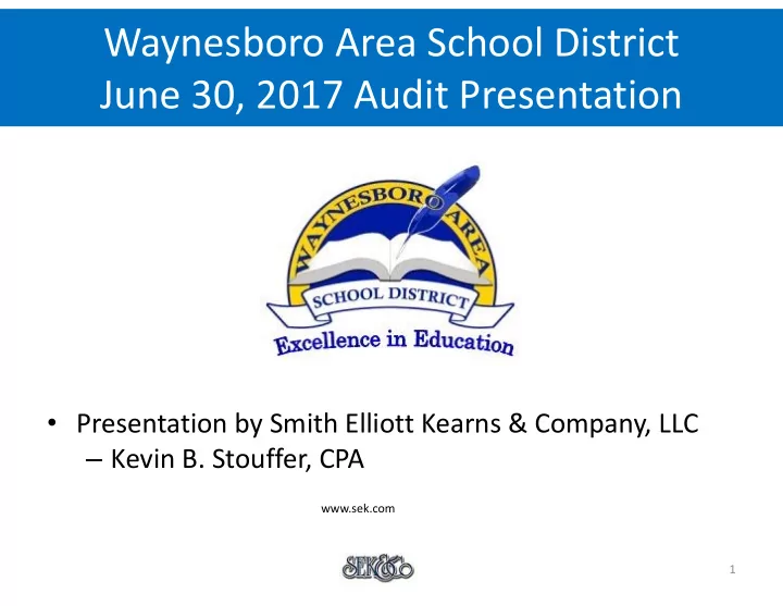waynesboro area school district june 30 2017 audit