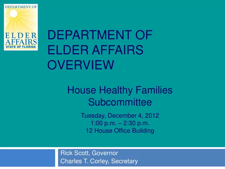 department of elder affairs overview