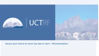 Secure your future its never too late to start  HR presentation  Retirees Workshop