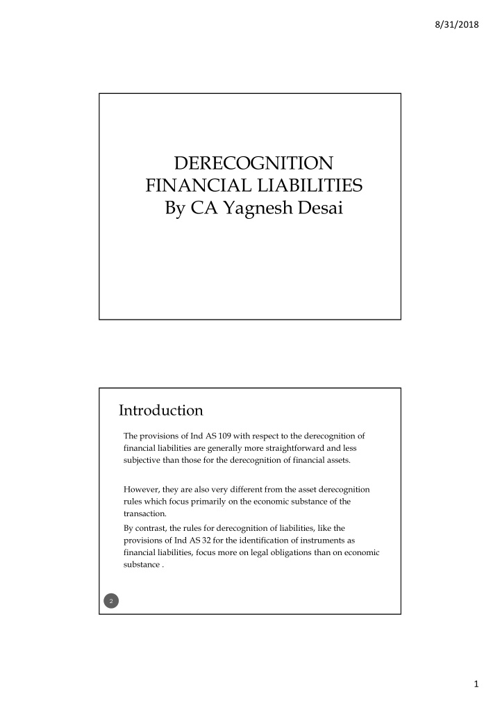 derecognition financial liabilities by ca yagnesh desai