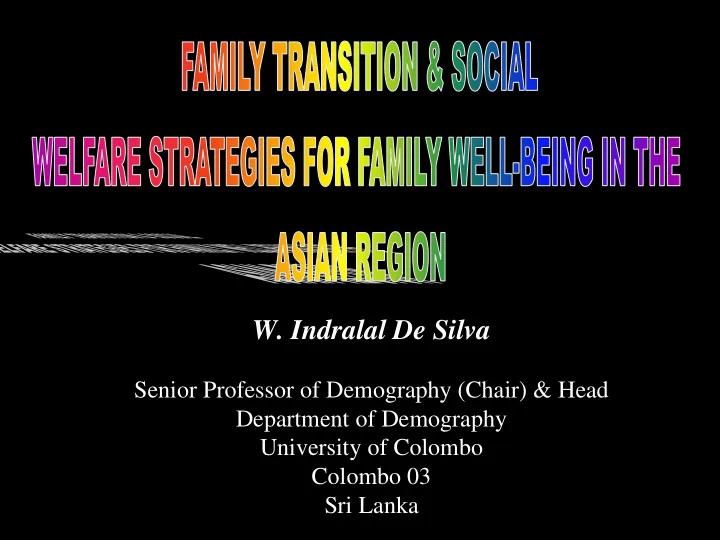 w indralal de silva
