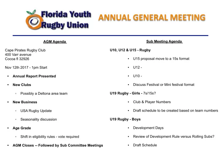 annual general meeting