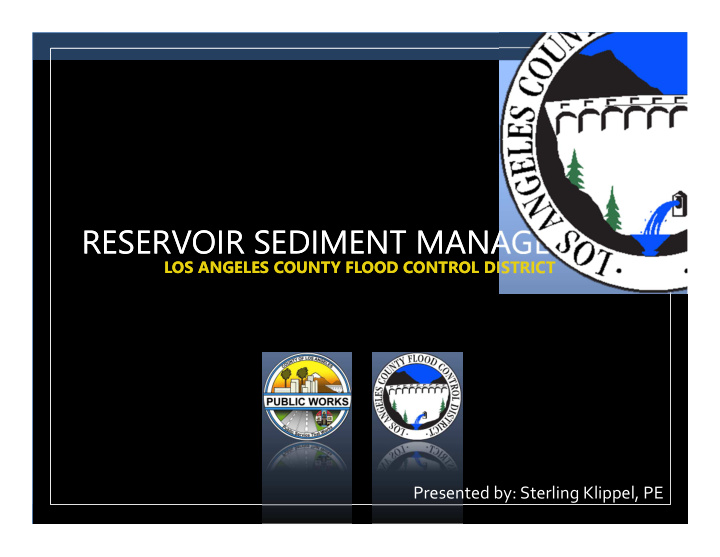 reservoir sediment management reservoir sediment